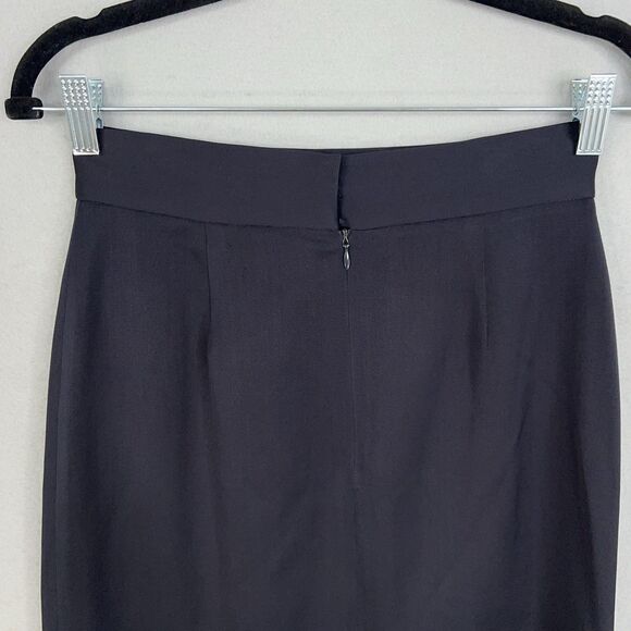 J.Crew Skirt Womens 6 Navy Italian Wool Pencil Minimal Quiet Luxury Made Italy - Picture 7 of 13